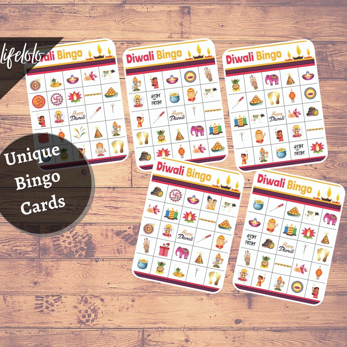 Themed Bingo Cards Printed Laminated Bingo Holidays Bingo Etsy