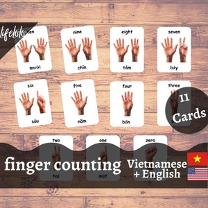 VIETNAMESE Numbers, Counting Flashcards, Learn Vietnamese, Toddler Games, Montessori Counting, Math Games, Counting Cards, Printable Games