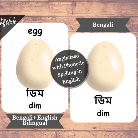 First Words BENGALI Version English Bilingual Cards 48 -  Sweden