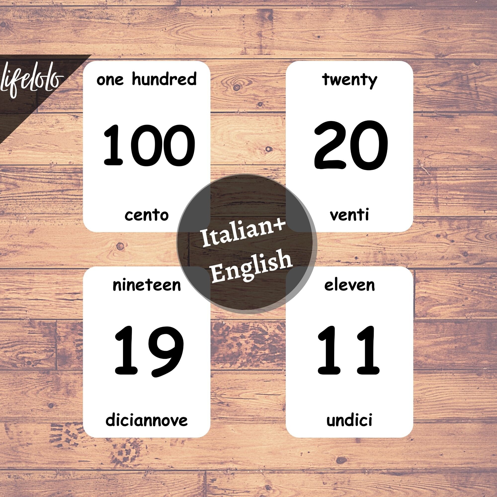 Italian Numbers 1 20 To 100