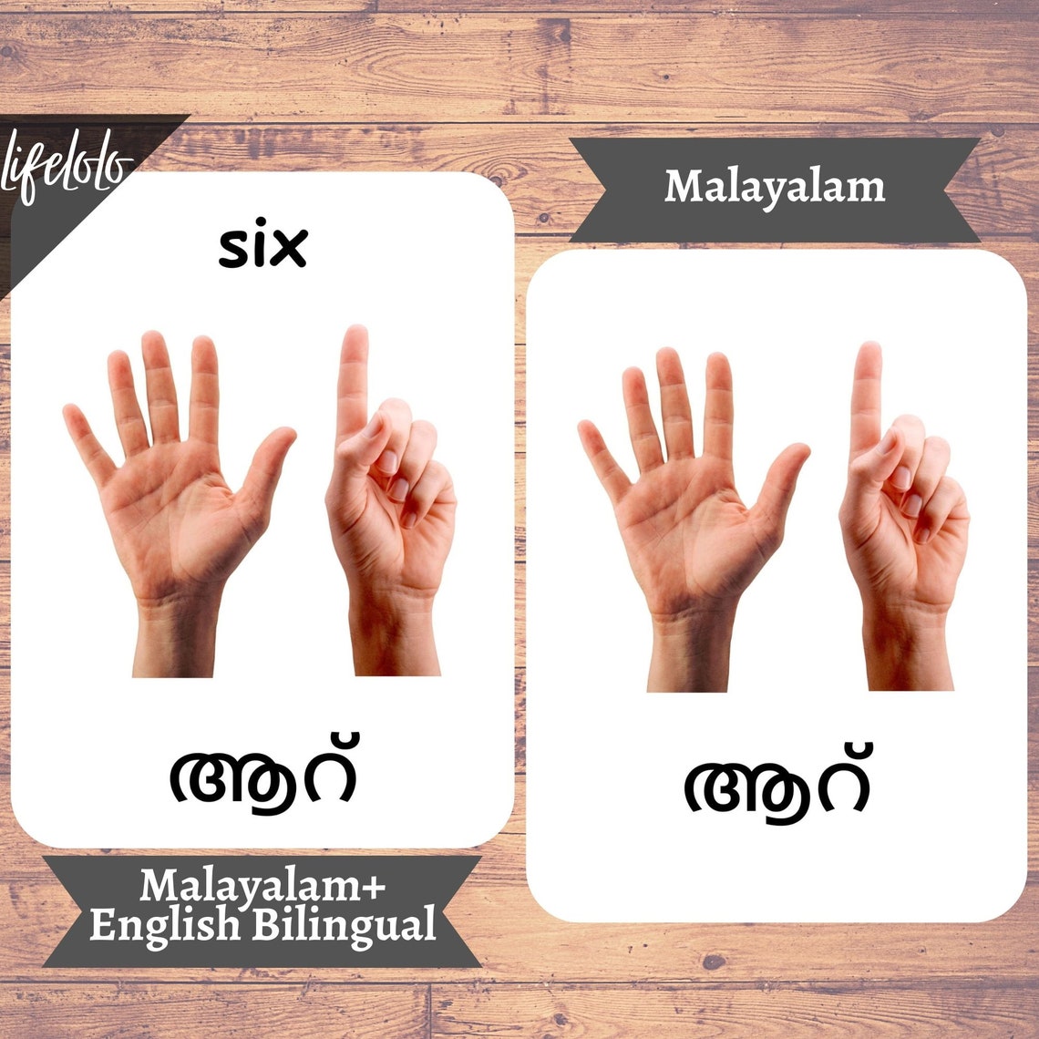 MALAYALAM Numbers Counting Flashcards Learn Malayalam Etsy