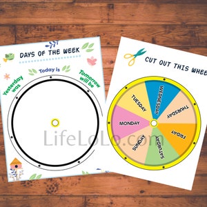Days Of the Week Printable Homeschool Memory Games Calendar Preschool Kindergarten Circle Time Educational Learning Tool image 1
