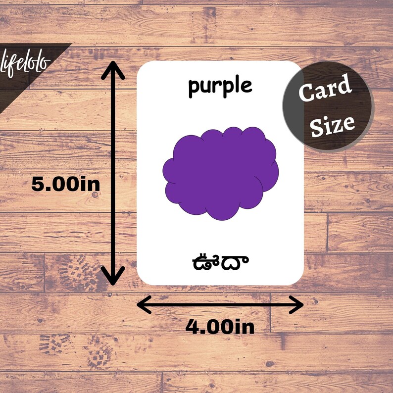 Colors TELUGU Version English Bilingual Cards 12 Telugu Etsy