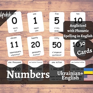 Ukrainian Numbers, 30 Flash cards, Toddler Games, Montessori Math, Math Games, Counting Cards, Montessori Printable, Kids Printable Download