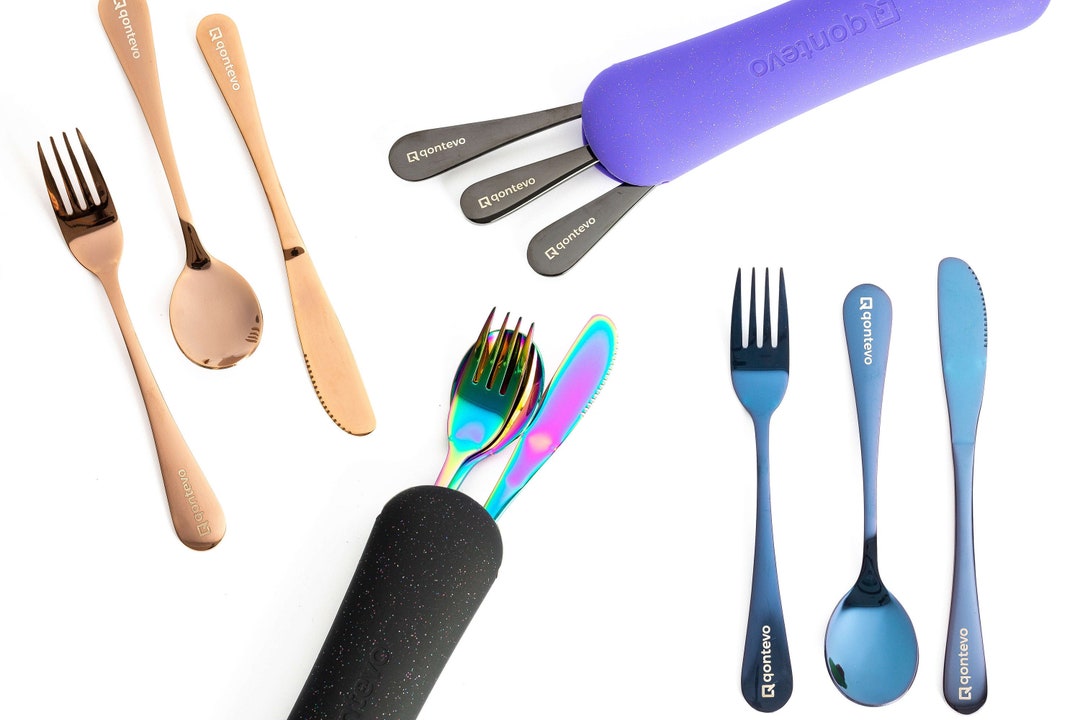Reusable Travel Utensil Set With Case Etsy