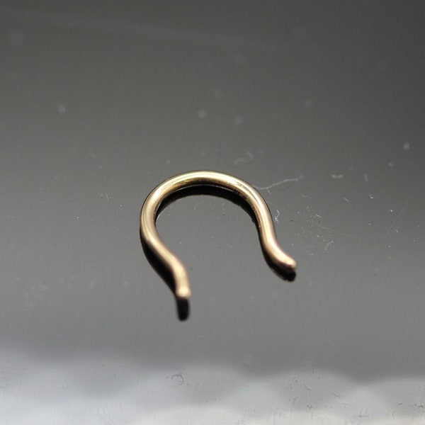 16g or 18g  Solid 14k Gold  (NOT plated or filled) Septum Retainer