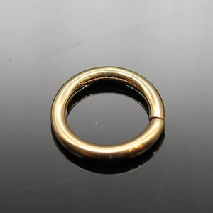 16g or 18g Solid Gold (NOT plated or filled) Seamless Ring