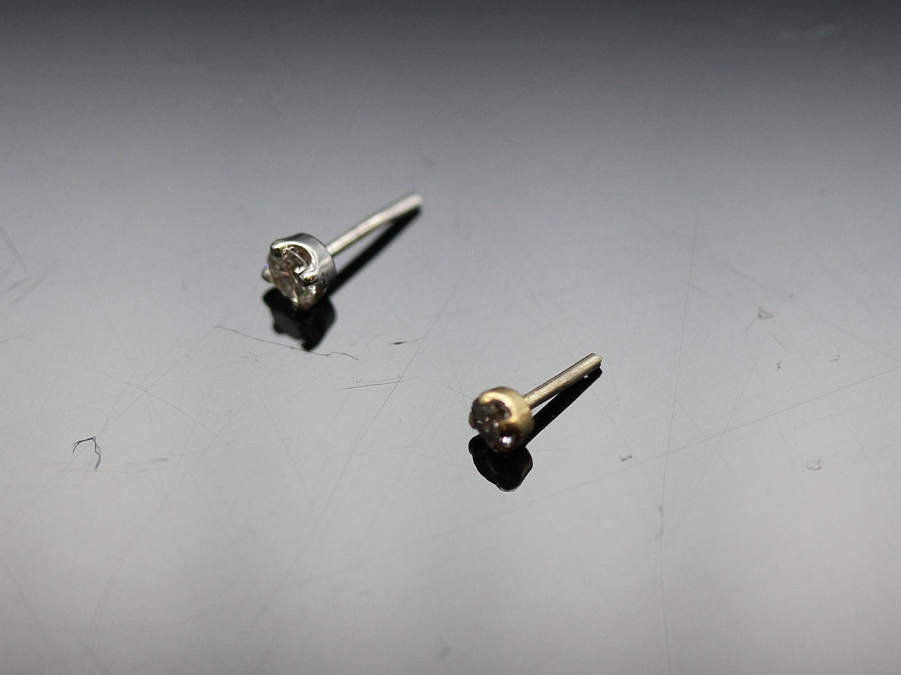Diamond Four Prong Set Compatible With Neometal Push Pins 14k - Etsy ...