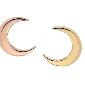 Anatometal Moon 6mm threadless ends are made out of solid 18k Gold