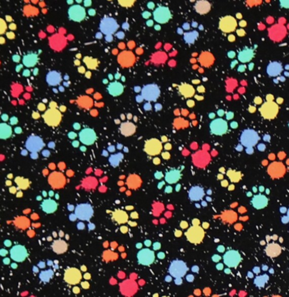 Paw Print Paint Splatter 2 Ply NonPaper towels 6 pack | Snaps Optional | Washable Reusable Cloth Paper Towel Roll