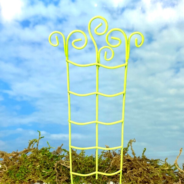 Miniature Light Green Fairy Garden Trellis, Garden Decor, Fairy Garden Accessories