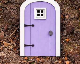 Miniature Fairy Door, lilac colored door, Fairy garden accessories, Small Door, Tree fairies, 3 Inches Tall