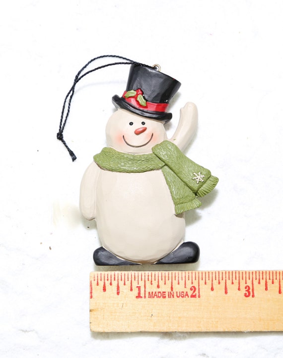 Snowman With Top Hat Christmas Tree Ornament, 4 Inches Tall Plus Hanger, .5  Inches Thin, Christmas Home Decor -  Canada