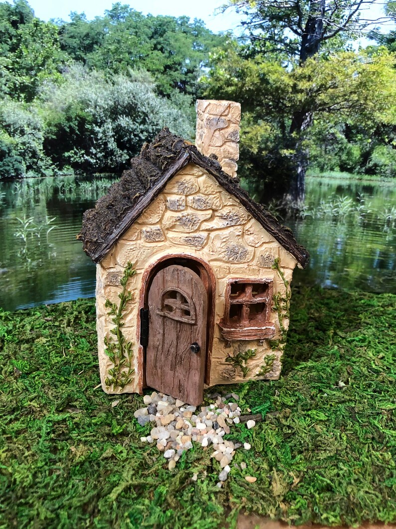 Cobbler S Cottage With Opening Doors Fairy Garden Etsy