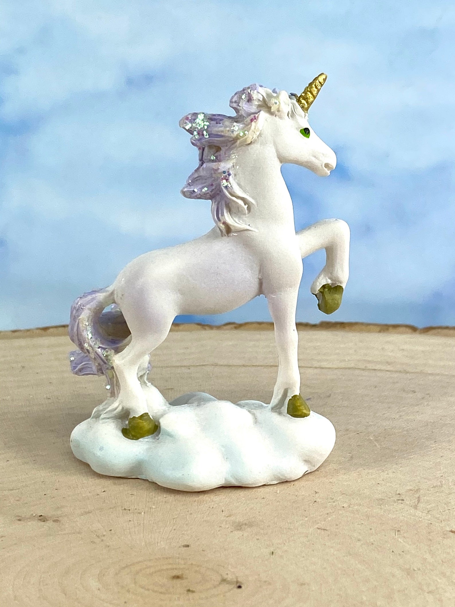 Miniature Rainbow Unicorn Horse Figurines Set/3 Unicorn Cake Etsy