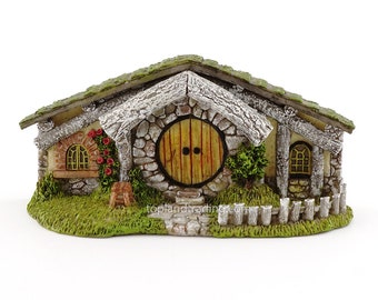 Miniature Woodland House Face, Oak Alley Hidden Home, Fairy Garden House, 5" Long
