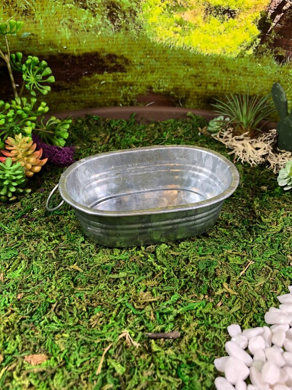 Mini Oval Wash Tub Fairy Garden Accessories Fairy Garden Etsy