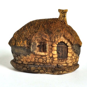 Miniature Micro Stucco House, Fairy Garden House, 3&quot; Long, Terrarium House, Miniature Village, Fairy Garden Supply, Fairy Cottage