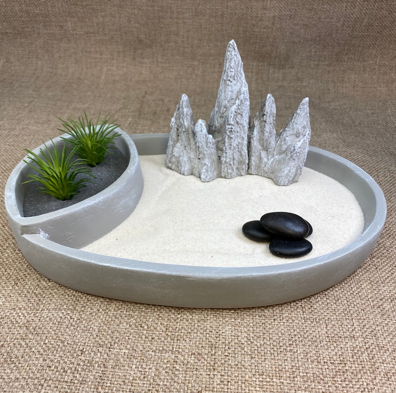 Zen Sand Garden Planter Japanese Mini Zen Garden Miniature Etsy