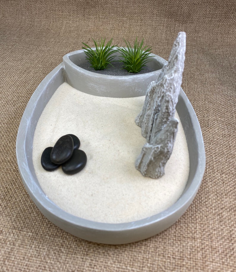 Zen Sand Garden Planter Japanese Mini Zen Garden Miniature Etsy