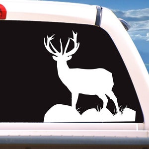 Deer, Elk on rocks, Big Game, Deer Antler, Car Sticker Decal, Hunter Gift, Hunting Life, Gift for Her, Father&#39;s Day