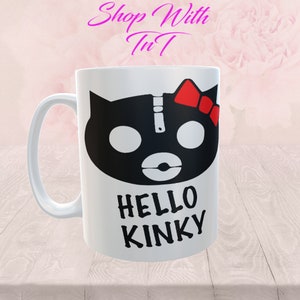 Hello Kinky, Leather Mask, 15 oz Mug