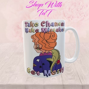Magic School Bus Miss Frizzle | Get Messy | Large Mug | Microwave & Dishwasher Friendly | 15 oz Coffee Tea Mug