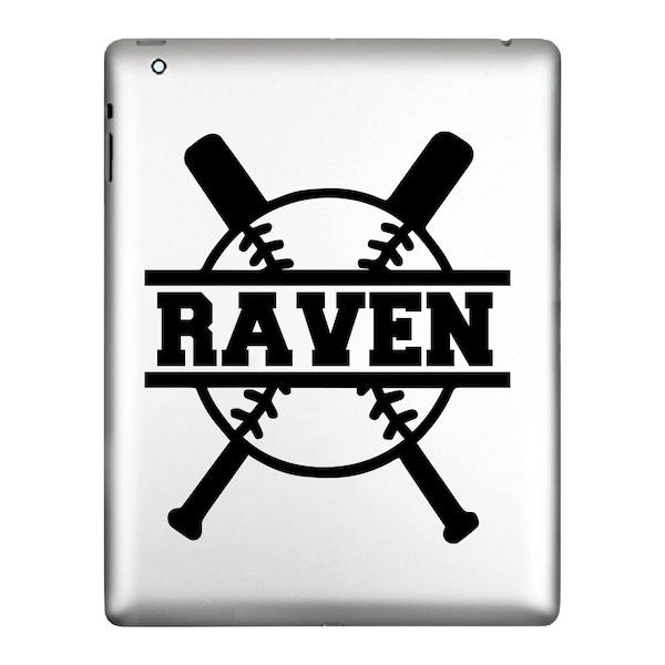 Baseball Name Decals Etsy