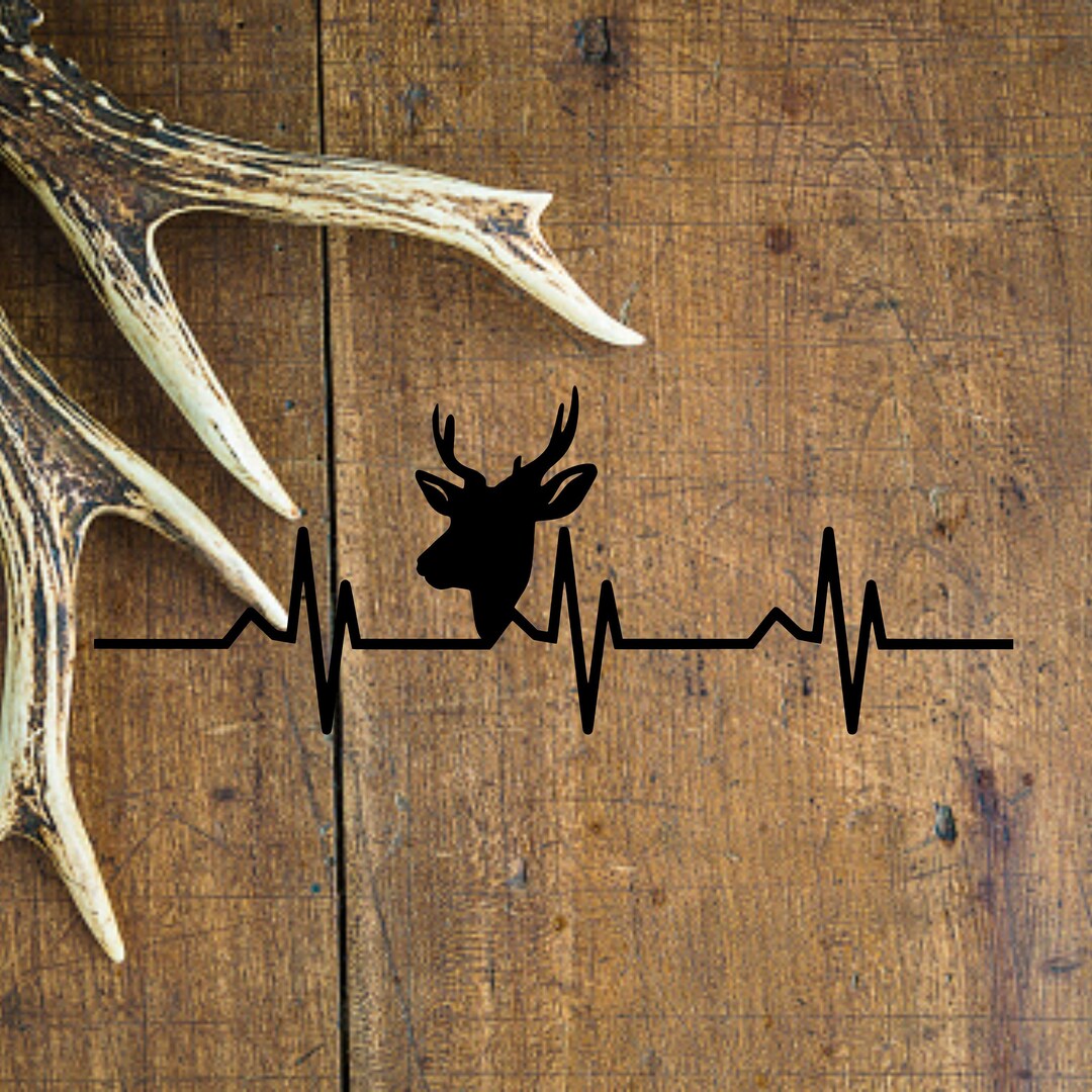 Deer Heart Elk Big Game Deer Antler Car Sticker Decal Etsy