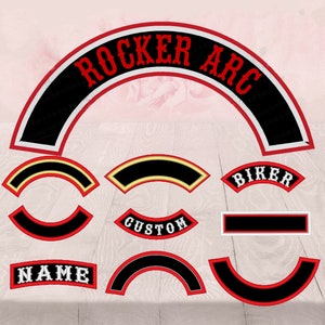 Custom Rocker Biker Embroidered  patch | Iron On or Sew On | Put On Jackets, Blankets, Pillows