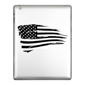 American Flag Distressed Decal Sticker for windows, computers, flat surface.