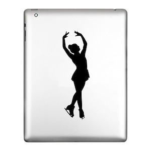 May include: Silhouette of a figure ice skating with arms raised above their head.