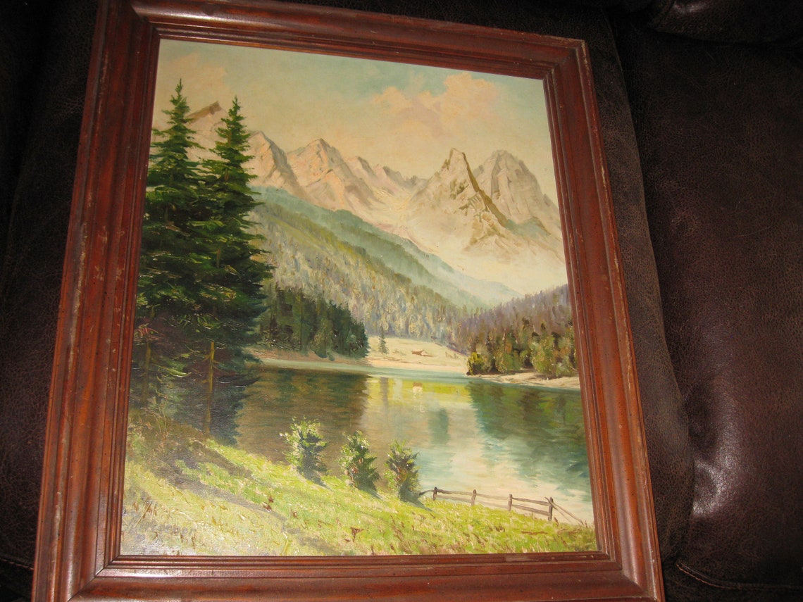 HEINRICH WEGENER OIL Painting on Masonite Board Frame 17 Etsy