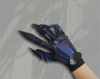 Dragon Claws, Halloween party Technology Claw Mechanical robot Gloves Blue - black gloves claws hand claw joint movable ghost hand prop Paws