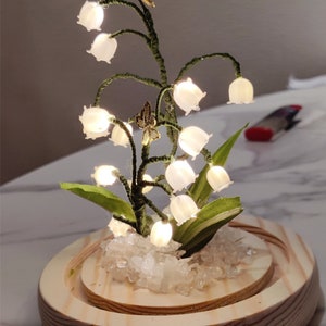 Bell orchid night light,Lily Of The Valley Night Light Lamp,indoor rare plants desk lamp,Bedroom Decoration,Fairy Lamp,Valentine's Day gifts