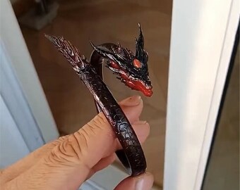 Realistic dragon bracelets, exquisite bracelets, custom snake bracelets, handmade bracelets for him, Christmas gifts for her, Wood bracelets