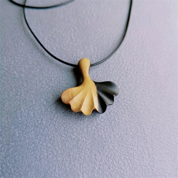 Ginkgo Necklace Ginkgo Biloba Necklace Ginkgo Tree Necklace Leaf Necklace Scandinavian Flower Necklace Tiny Floral Flower Lover Gift for her