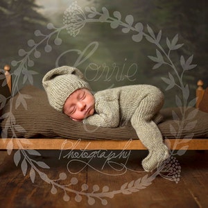 Baby Bed Newborn Digital Backdrop