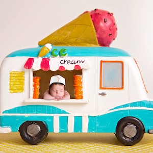 Ice Cream Truck Newborn Digital Background