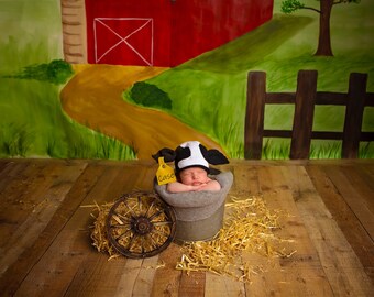Yeele Fotohintergrund 3x2,4 M – Cartoon Bauernhof Mit Tieren, Aus Vinyl, Für Studio, Party, Babyfotos
