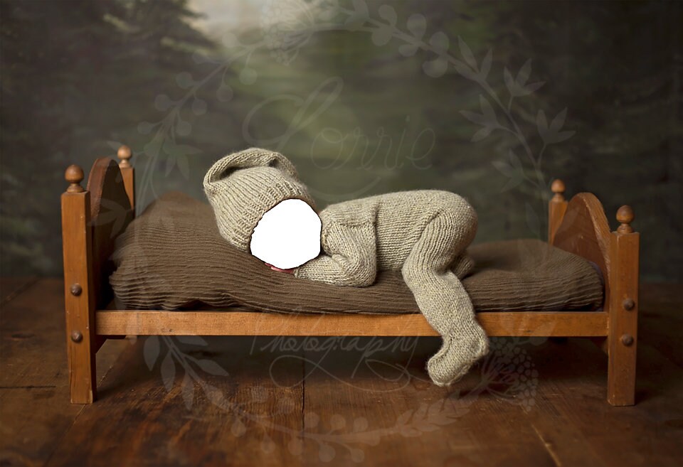 Baby Bed Newborn Digital Backdrop Etsy Denmark