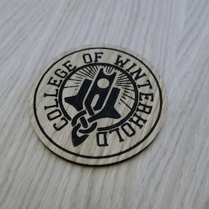 Laser cut wooden coaster. College of Winterhold  - Unique Gift lasercut
