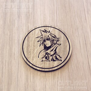 Laser cut wooden coaster. Cloud Profile - Unique Gift lasercut