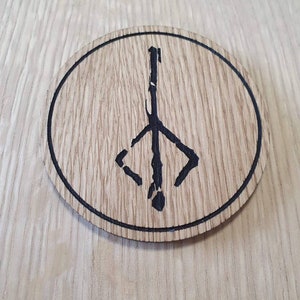 Laser cut wooden coaster. hunter Mark - Unique Gift lasercut