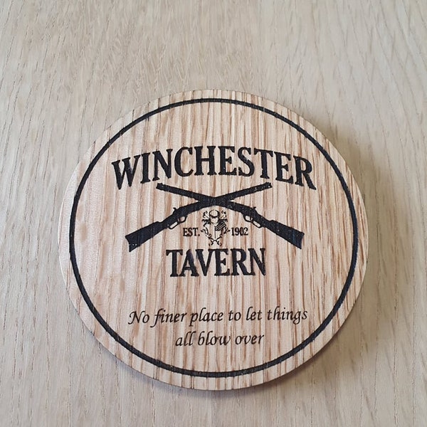 Laser cut wooden coaster. Three Flavours Cornetto trilogy Winchester Tavern - Shawn of the Dead - Unique Gift lasercut