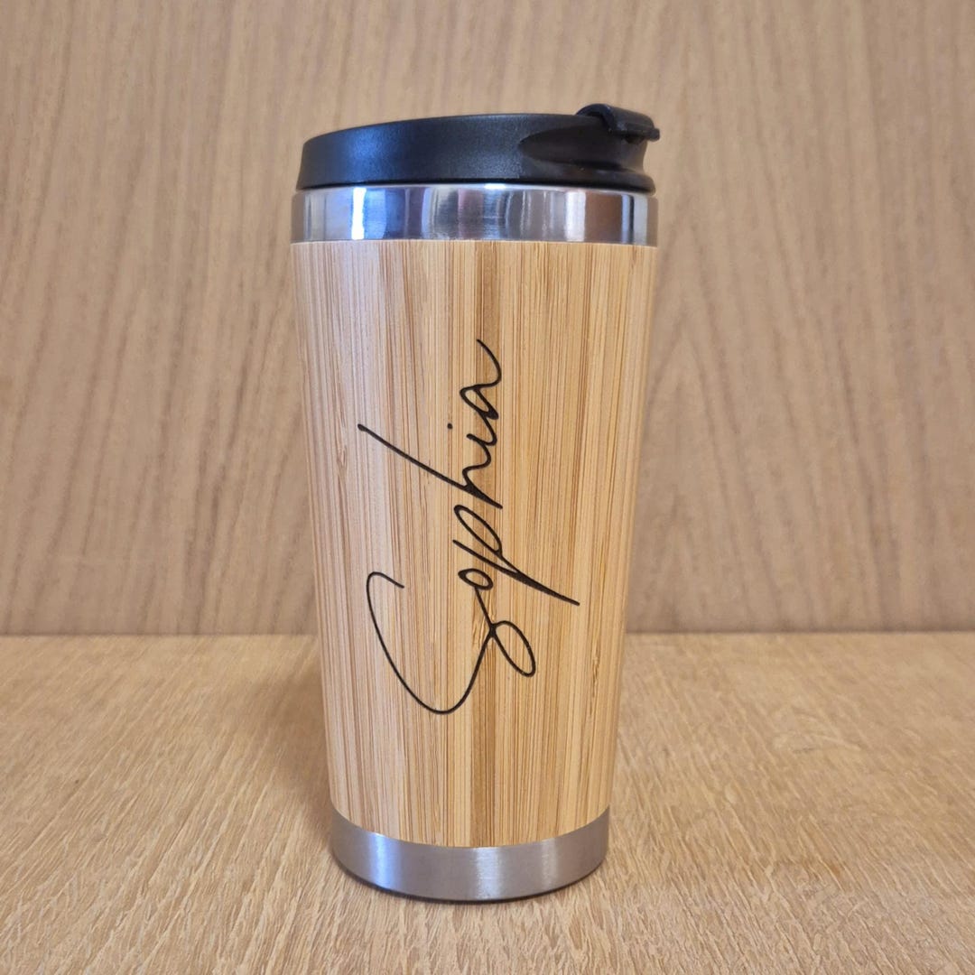 Travel Mug Bamboo (350mL) | Laser Engraver Brisbane
