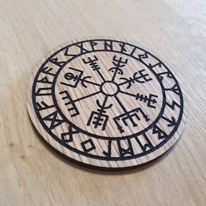 Make your own set of Laser cut Nordic themed wooden coasters - Unique Gift for Viking lovers lasercut