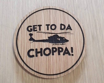 Laser cut wooden coaster. Predator Dutch chopper quote  - Unique Gift lasercut