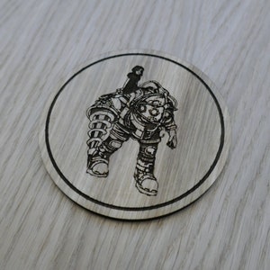 Laser cut wooden coaster. Big Daddy  - Unique Gift lasercut