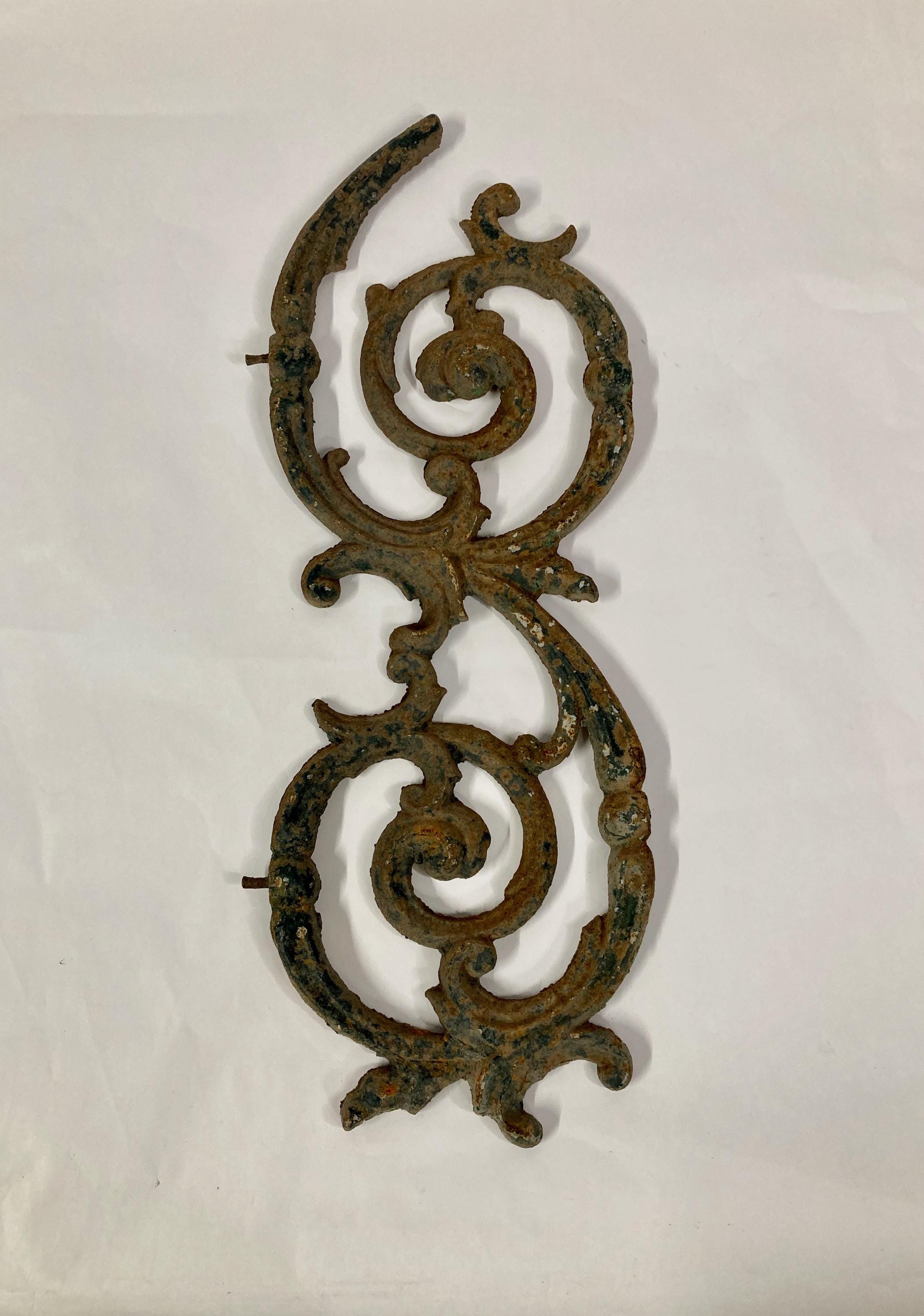 Vintage Piece Wrought Iron Wall Art / Rustic Decoration   #102-G